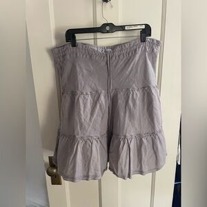 Caslon High Waist Skirt in Light Gray